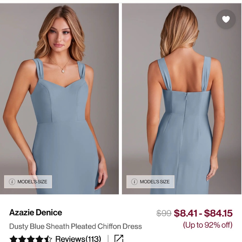 Azazie Dusty Blue Bridesmaids Dress